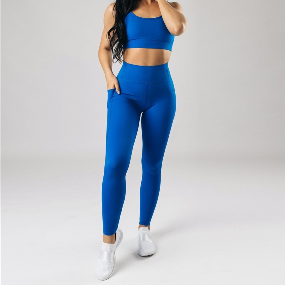 Alphalete Alphalux Pocket Legging-Palace Blue, Med